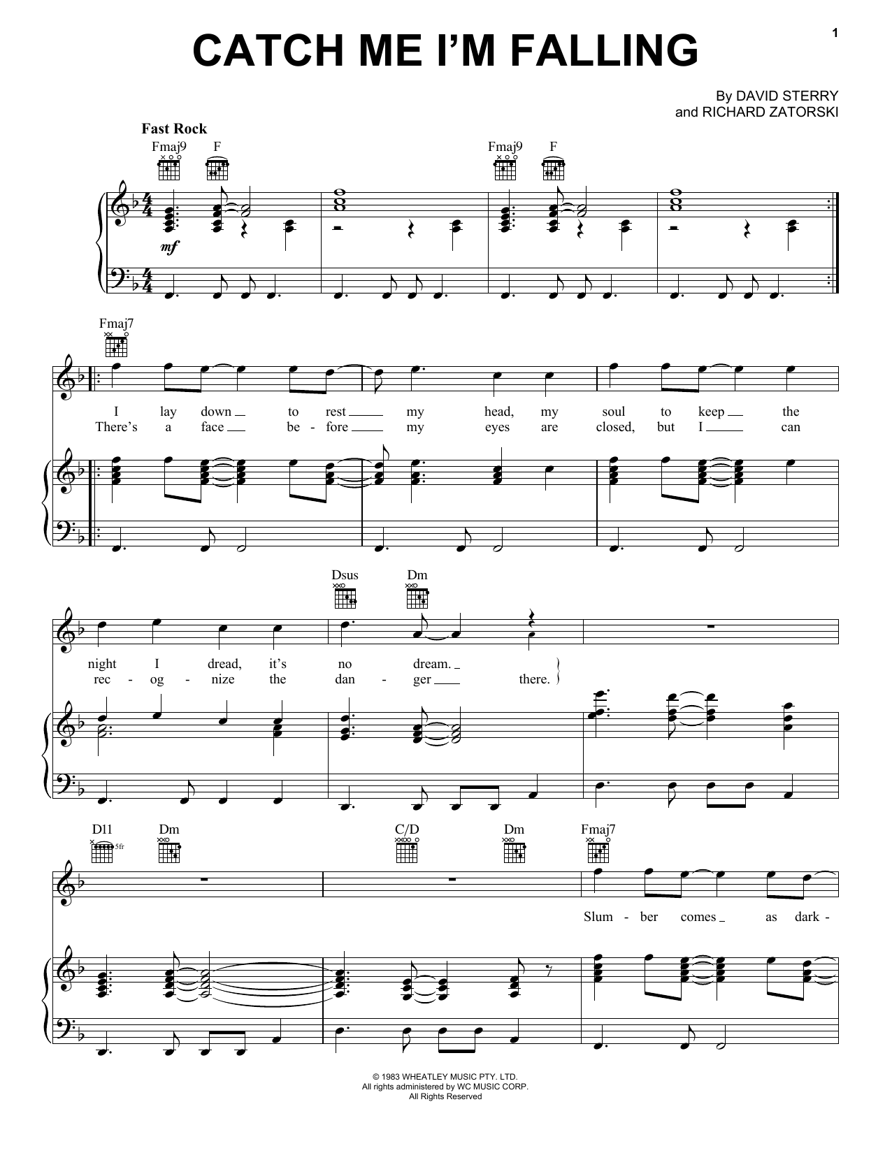 Learn to play Real Life Catch Me I'm Falling sheet music for Piano, Vocal & Guitar Chords (Right-Hand Melody) in minutes. Price: 7.8900$ Real Life Catch Me I'm Falling sheet music notes and chords arranged for Piano, Vocal & Guitar Chords (Right-Hand Melody)