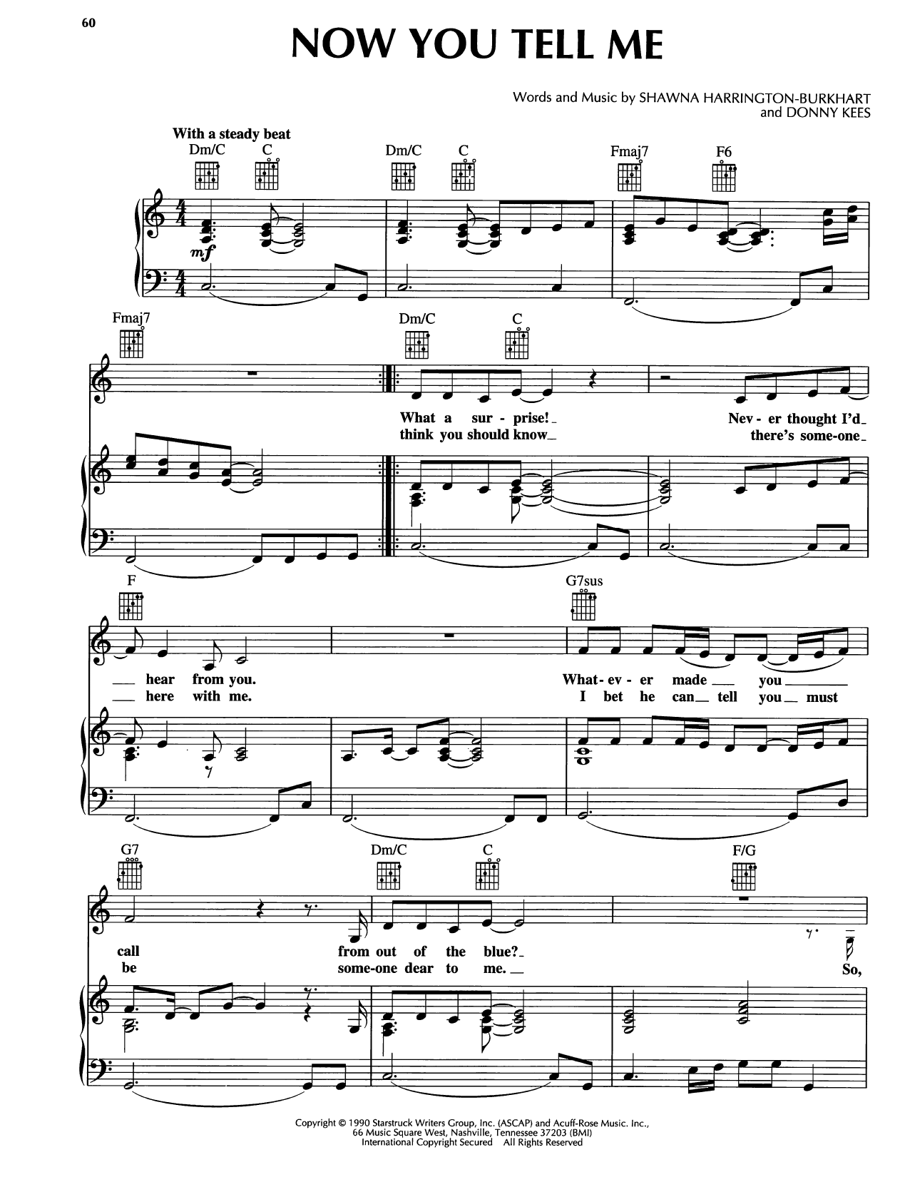 Learn to play Reba McEntire Now You Tell Me sheet music for Piano, Vocal & Guitar Chords (Right-Hand Melody) in minutes. Price: 7.8900$ Reba McEntire Now You Tell Me sheet music notes and chords arranged for Piano, Vocal & Guitar Chords (Right-Hand Melody)
