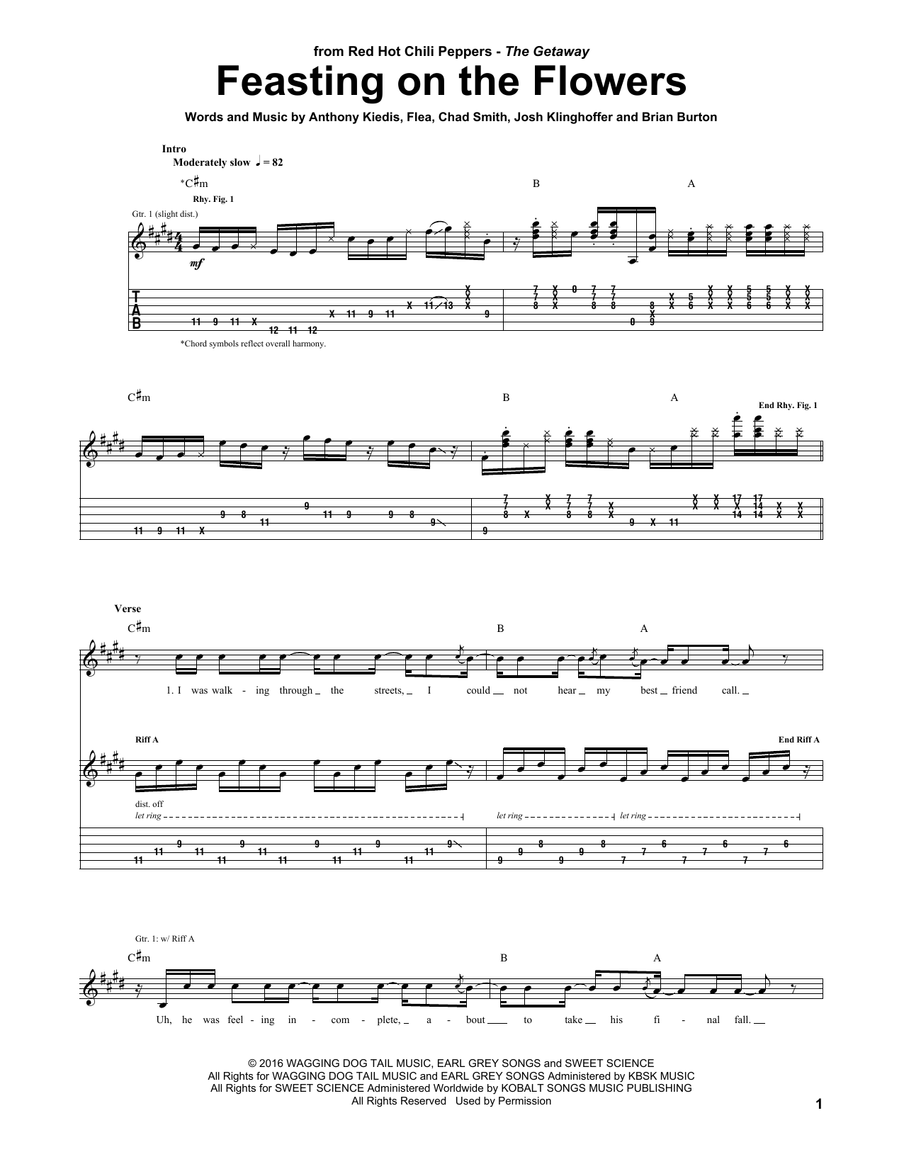 Learn to play Red Hot Chili Peppers Feasting On The Flowers sheet music for Guitar Tab in minutes. Price: 7.8900$ Red Hot Chili Peppers Feasting On The Flowers sheet music notes and chords arranged for Guitar Tab