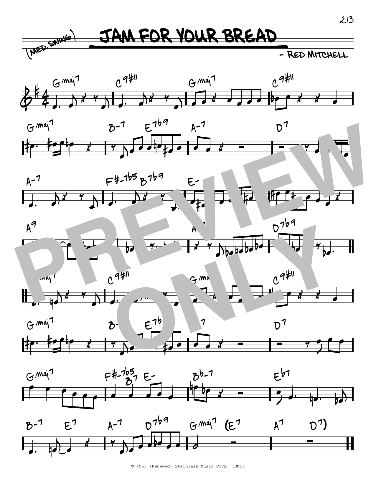 Learn to play Red Mitchell Jam For Your Bread sheet music for Real Book – Melody & Chords in minutes. Price: 5.9900$ Red Mitchell Jam For Your Bread sheet music notes and chords arranged for Real Book – Melody & Chords