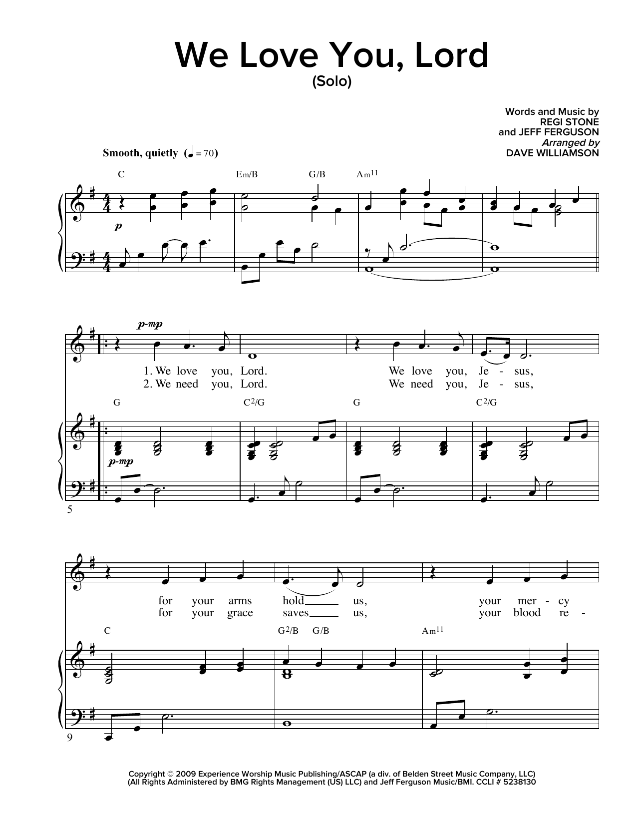 Learn to play Regi Stone We Love You Lord sheet music for Piano & Vocal in minutes. Price: 7.8900$ Regi Stone We Love You Lord sheet music notes and chords arranged for Piano & Vocal