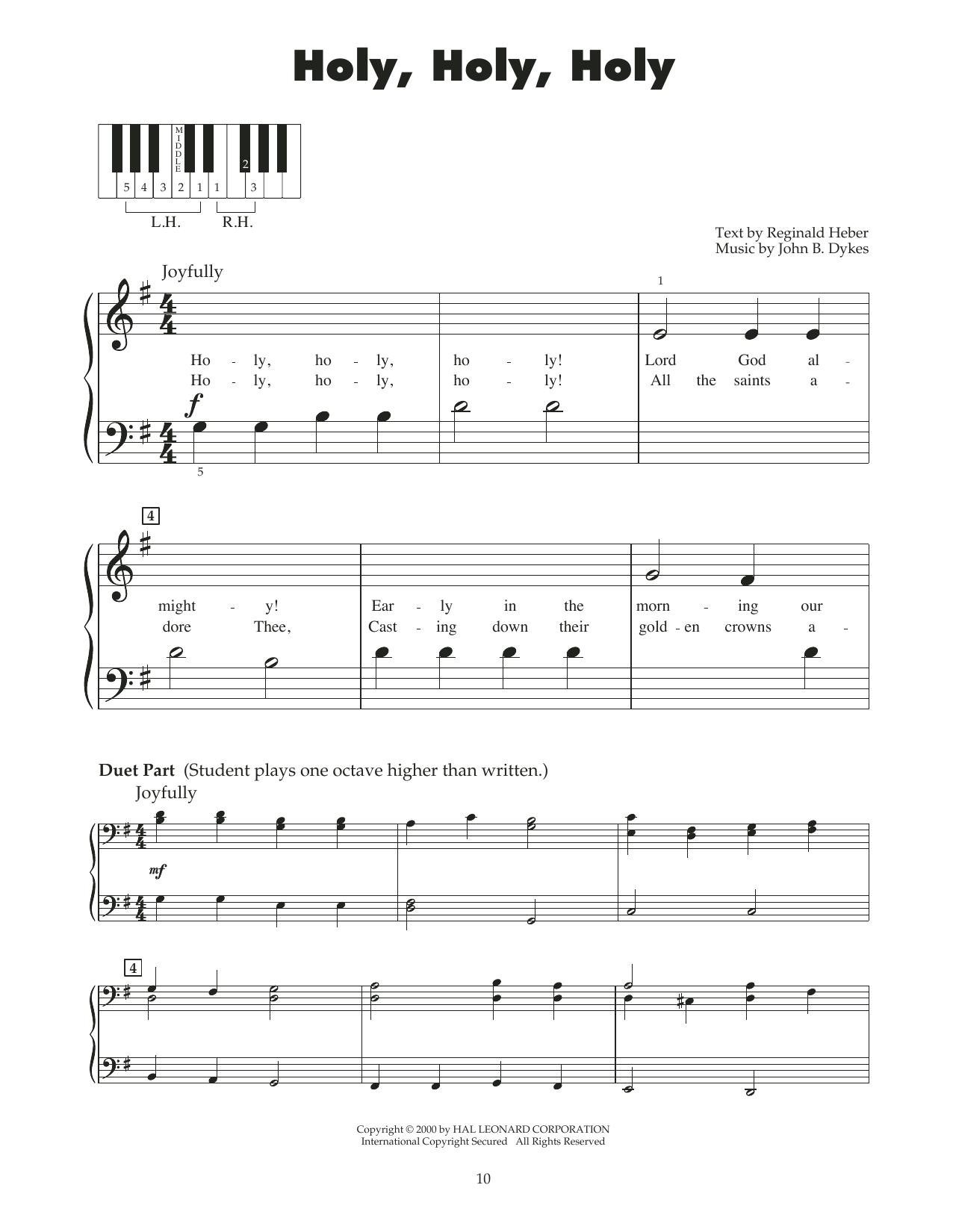 Reginald Heber Holy, Holy, Holy (arr. Carol Klose) sheet music notes and chords. Download Printable PDF.