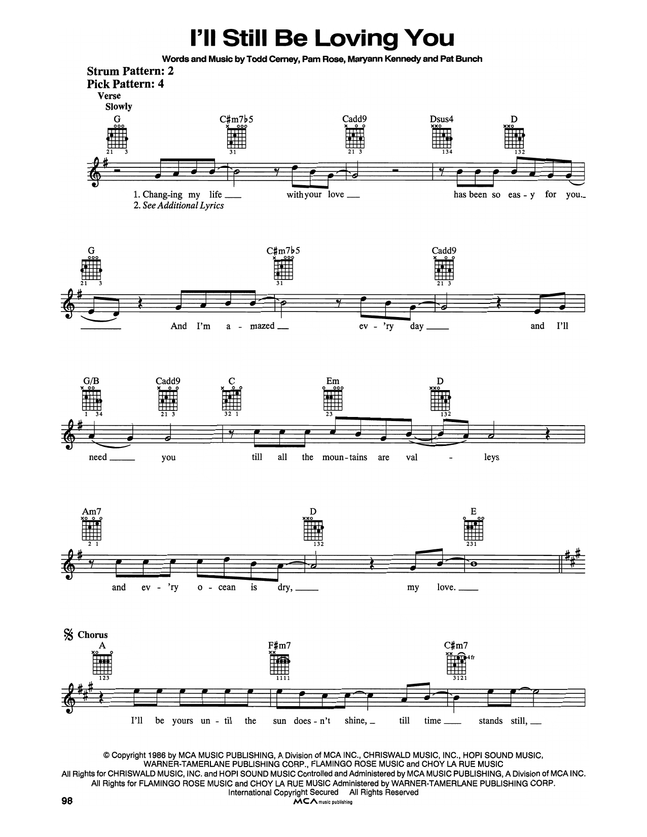 Restless Heart I'll Still Be Loving You sheet music notes and chords. Download Printable PDF.