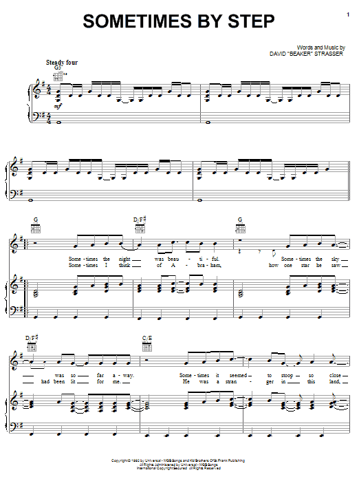 Learn to play Rich Mullins Sometimes By Step sheet music for Piano, Vocal & Guitar Chords (Right-Hand Melody) in minutes. Price: 7.8900$ Rich Mullins Sometimes By Step sheet music notes and chords arranged for Piano, Vocal & Guitar Chords (Right-Hand Melody)