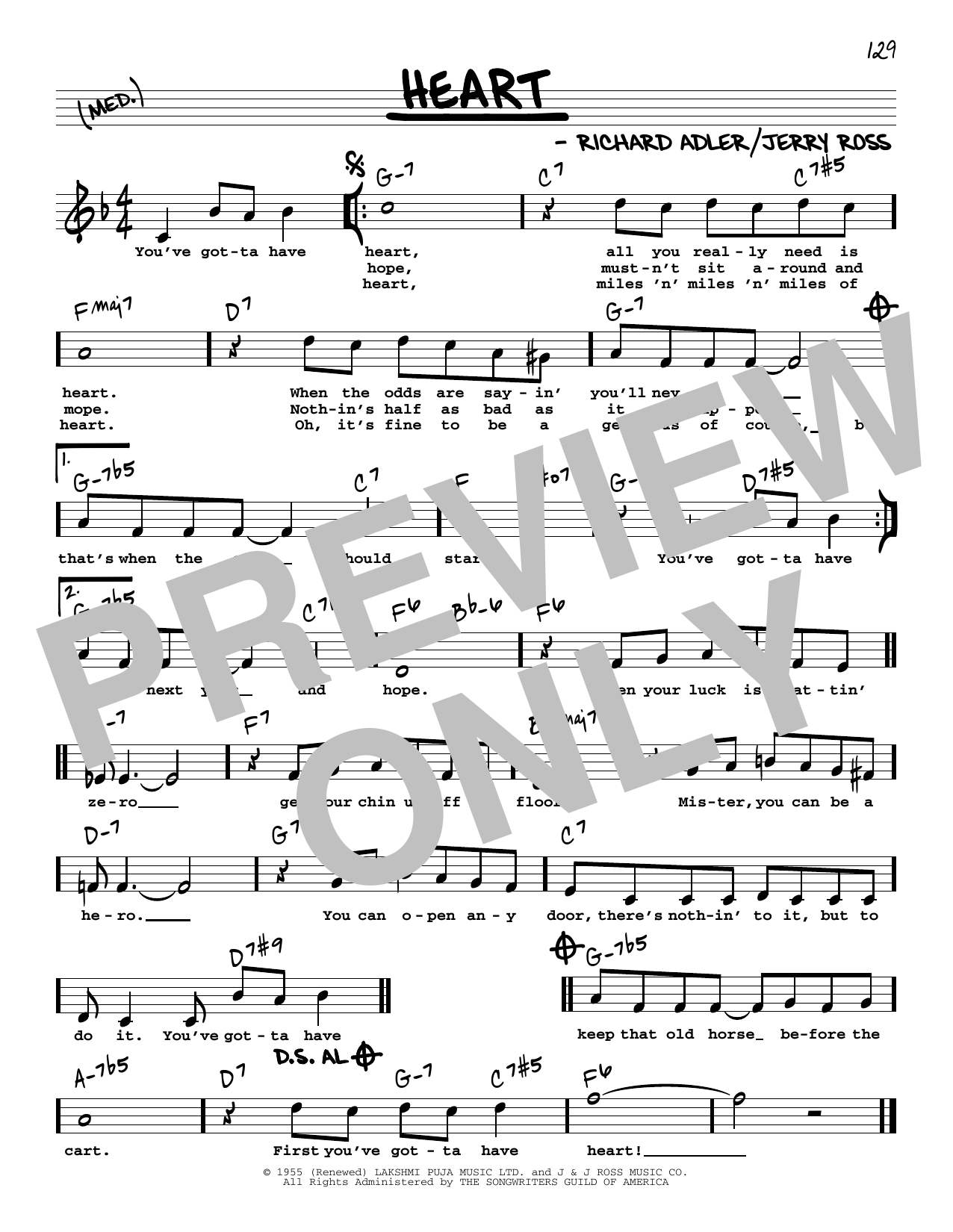 Learn to play Richard Adler and Jerry Ross Heart (High Voice) (from Damn Yankees) sheet music for Real Book – Melody, Lyrics & Chords in minutes. Price: 5.9900$ Richard Adler and Jerry Ross Heart (High Voice) (from Damn Yankees) sheet music notes and chords arranged for Real Book – Melody, Lyrics & Chords