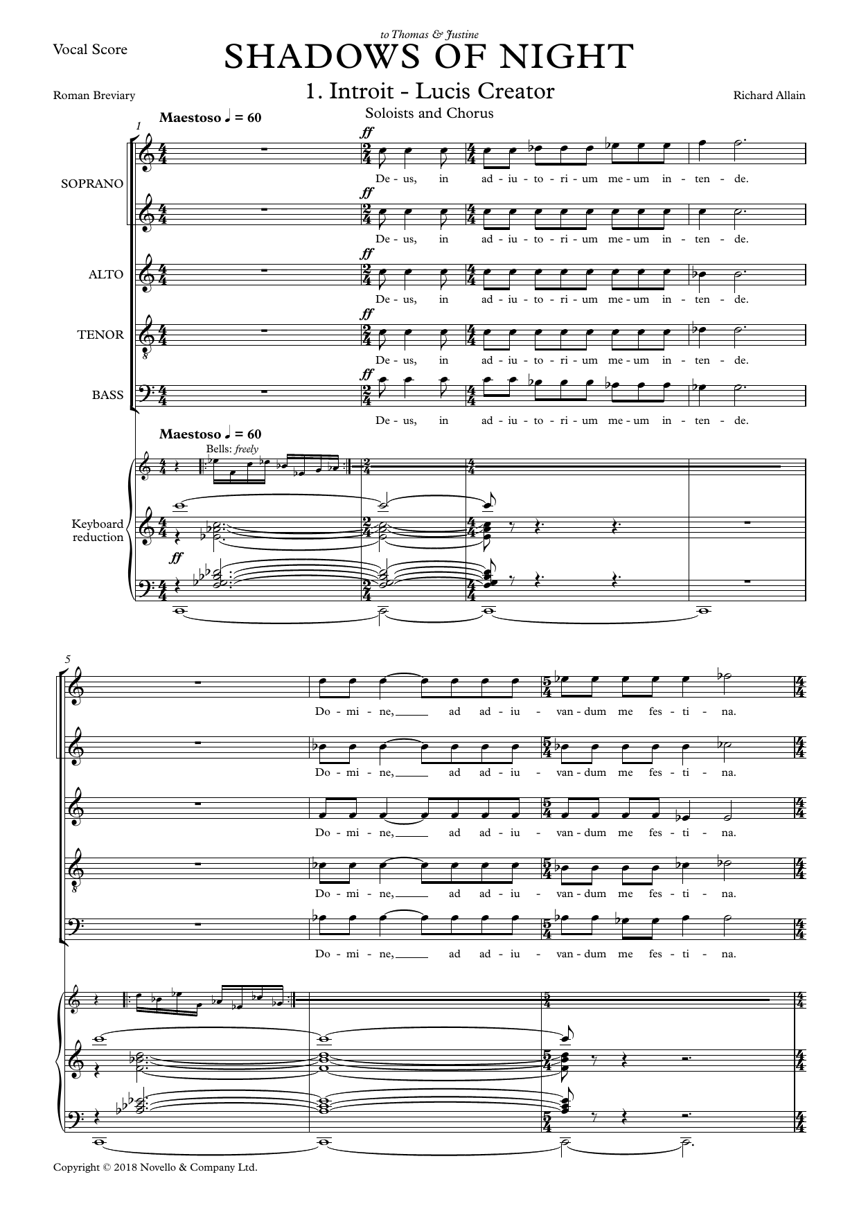 Richard Allain Shadows of Night sheet music notes and chords. Download Printable PDF.