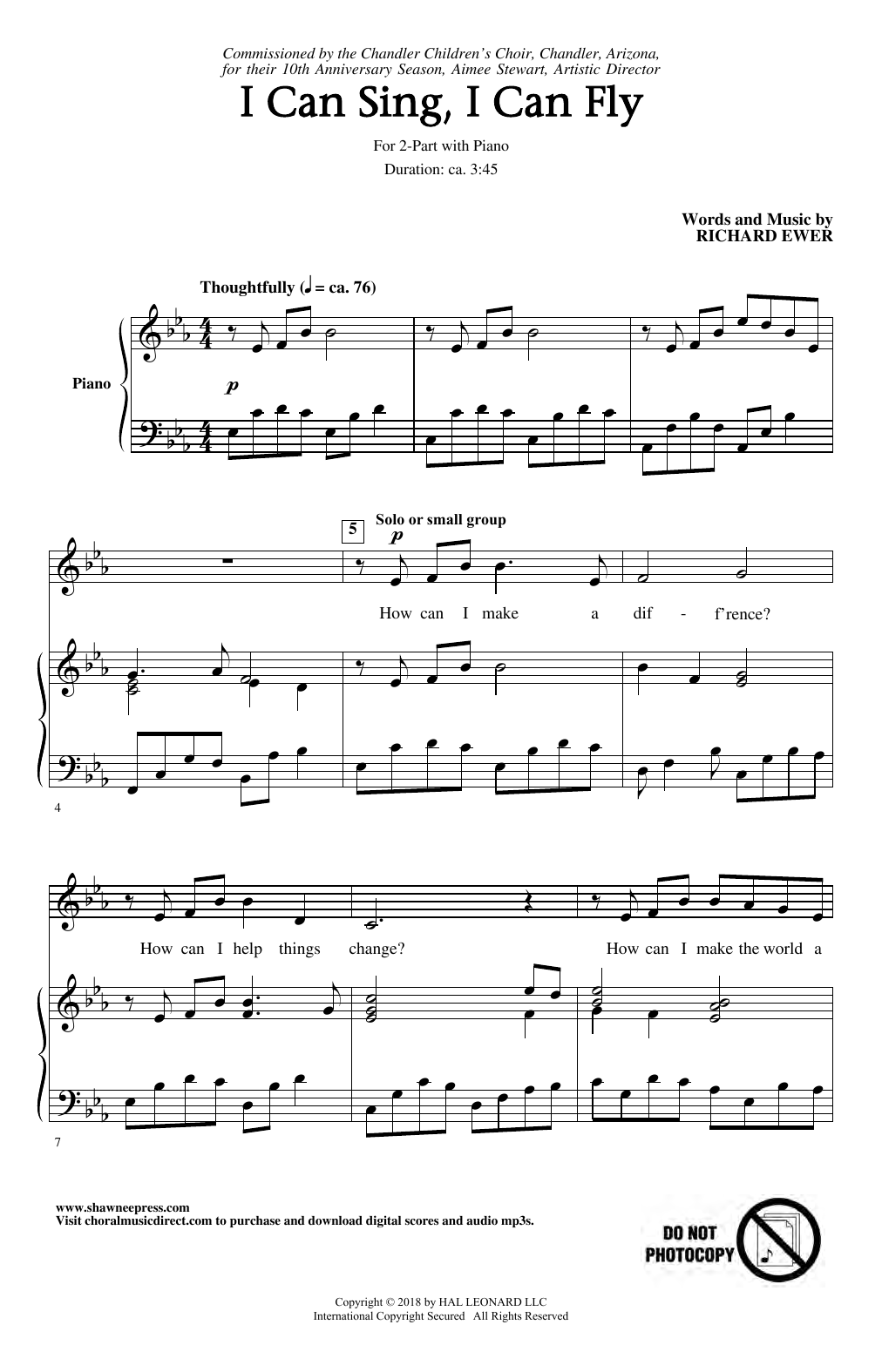 Richard Ewer I Can Sing, I Can Fly sheet music notes and chords. Download Printable PDF.