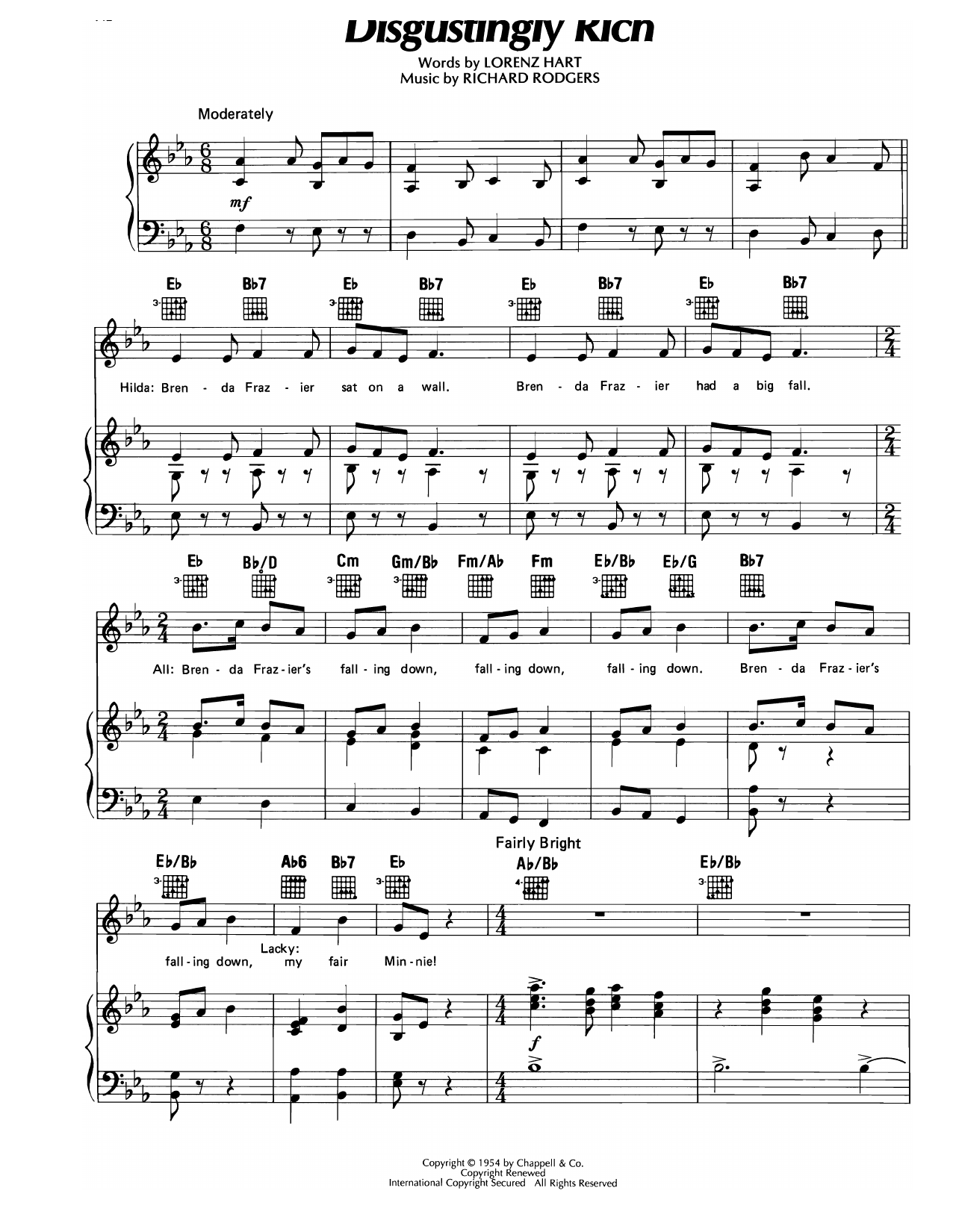 Learn to play Richard Rodgers Disgustingly Rich (from Higher And Higher) sheet music for Piano, Vocal & Guitar Chords (Right-Hand Melody) in minutes. Price: 7.8900$ Richard Rodgers Disgustingly Rich (from Higher And Higher) sheet music notes and chords arranged for Piano, Vocal & Guitar Chords (Right-Hand Melody)