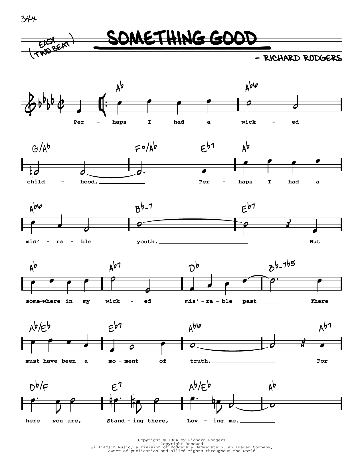 Richard Rodgers Something Good (from The Sound Of Music) (High Voice) sheet music notes and chords. Download Printable PDF.