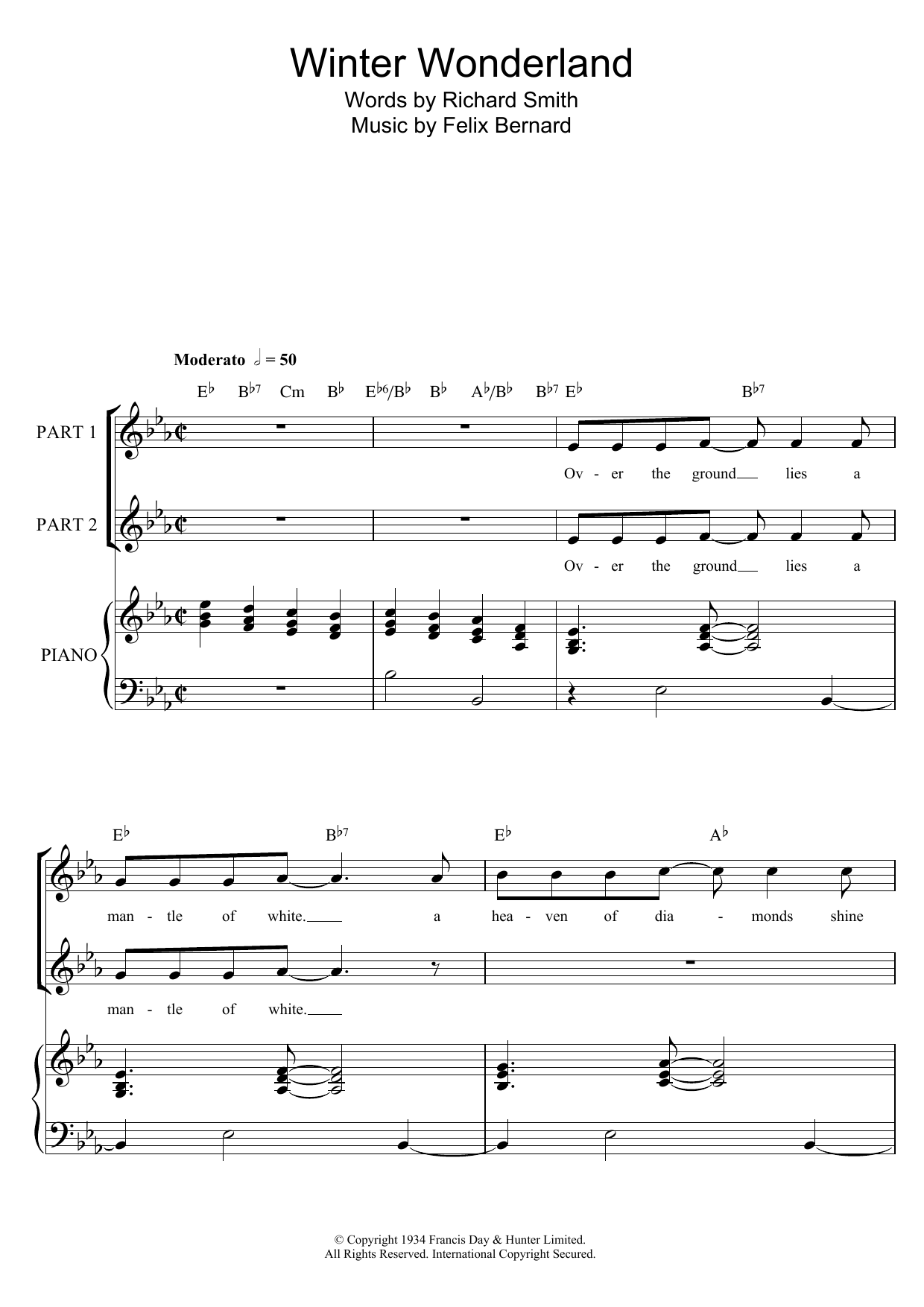 Richard Smith Winter Wonderland (arr. Rick Hein) sheet music notes and chords. Download Printable PDF.