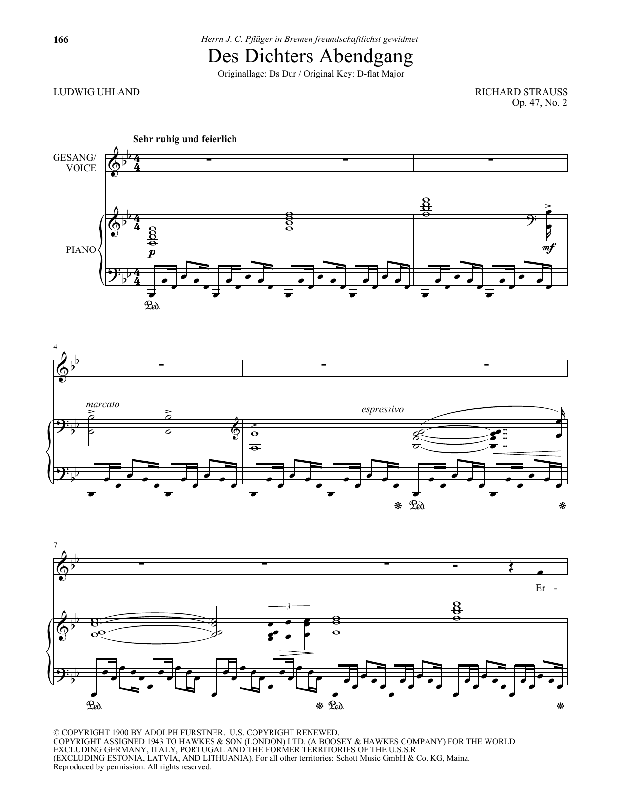 Learn to play Richard Strauss Des Dichters Abendgang (Low Voice) sheet music for Piano & Vocal in minutes. Price: 7.8900$ Richard Strauss Des Dichters Abendgang (Low Voice) sheet music notes and chords arranged for Piano & Vocal