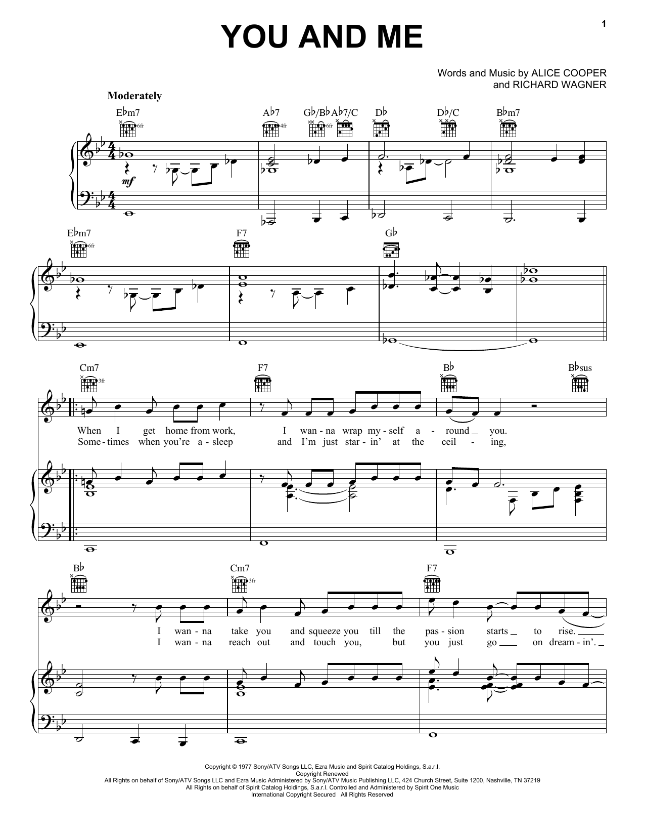 Richard Wagner You And Me sheet music notes and chords. Download Printable PDF.