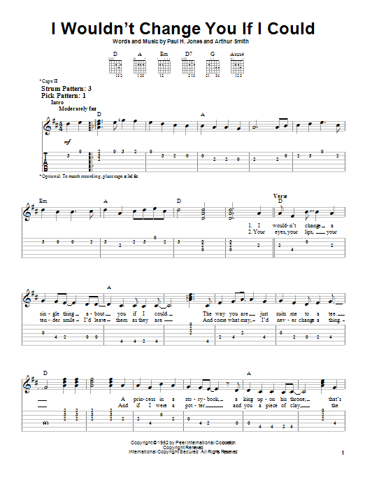 Ricky Skaggs I Wouldn't Change You If I Could sheet music notes and chords. Download Printable PDF.