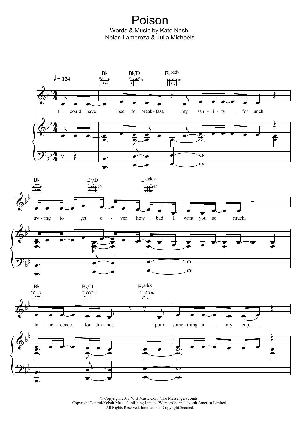 Learn to play Rita Ora Poison sheet music for Piano, Vocal & Guitar Chords in minutes. Price: 7.8900$ Rita Ora Poison sheet music notes and chords arranged for Piano, Vocal & Guitar Chords