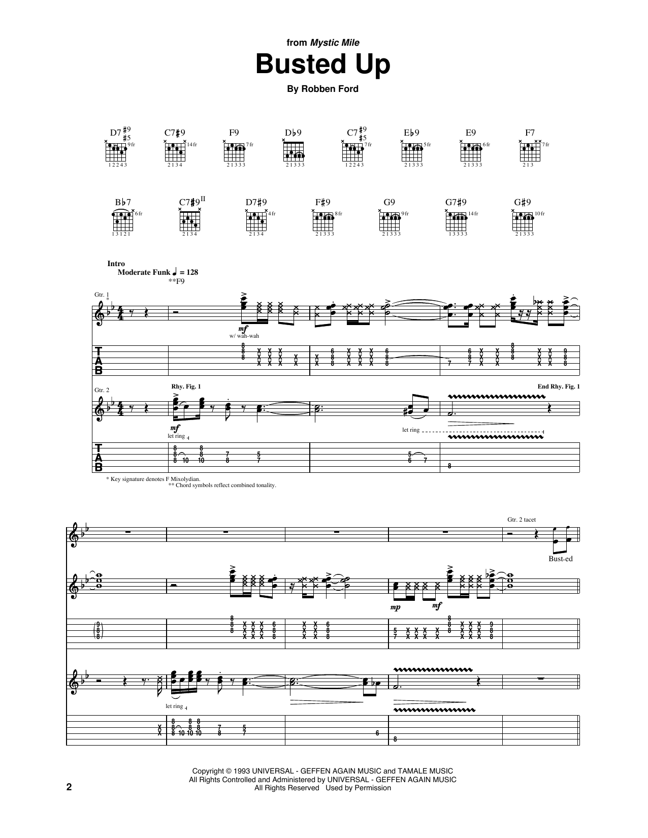 Learn to play Robben Ford Busted Up sheet music for Guitar Tab in minutes. Price: 7.8900$ Robben Ford Busted Up sheet music notes and chords arranged for Guitar Tab