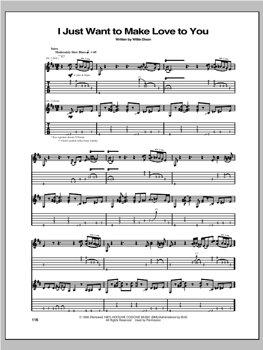 Learn to play Robben Ford I Just Want To Make Love To You sheet music for Guitar Tab in minutes. Price: 7.8900$ Robben Ford I Just Want To Make Love To You sheet music notes and chords arranged for Guitar Tab