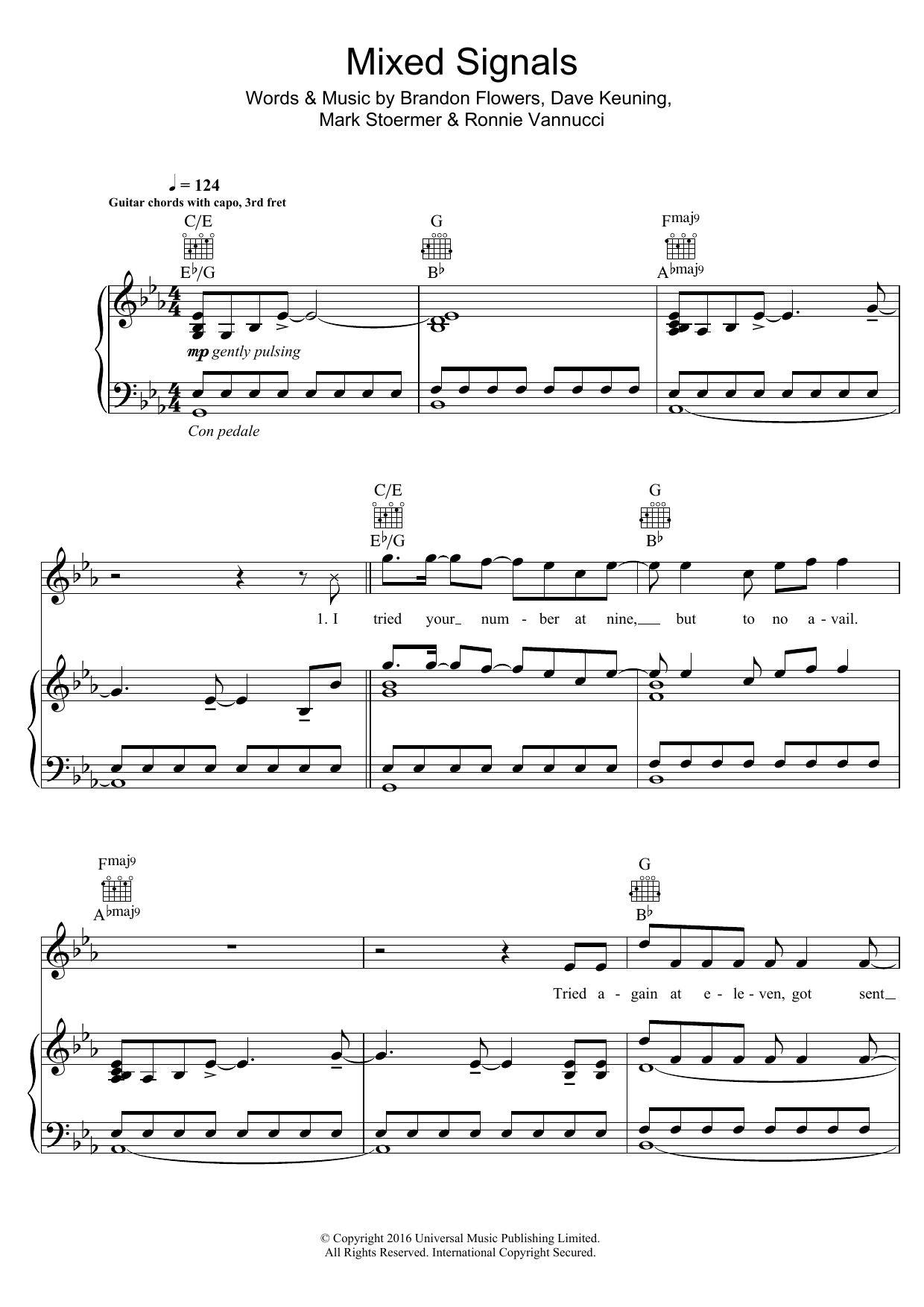 Learn to play Robbie Williams Mixed Signals sheet music for Piano, Vocal & Guitar Chords in minutes. Price: 7.8900$ Robbie Williams Mixed Signals sheet music notes and chords arranged for Piano, Vocal & Guitar Chords