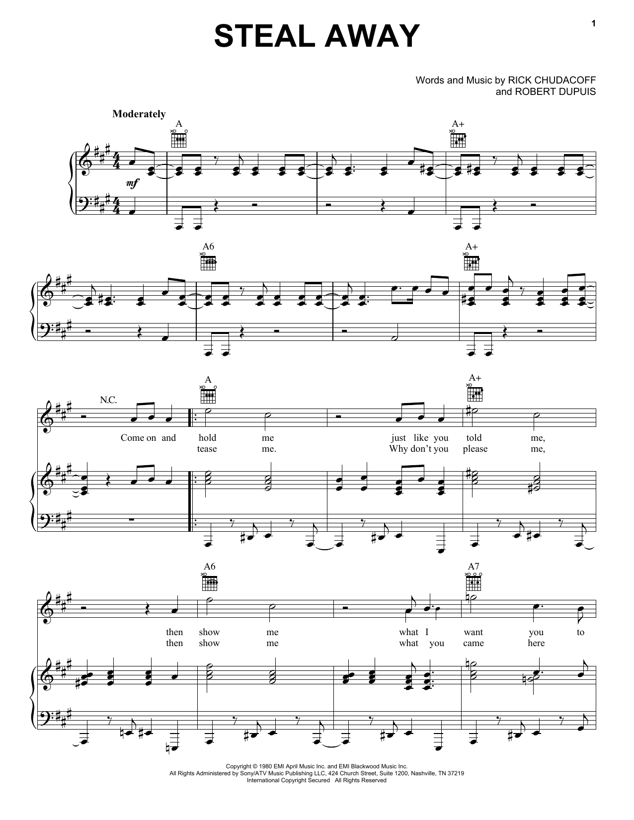 Robert Dupree Steal Away sheet music notes and chords. Download Printable PDF.