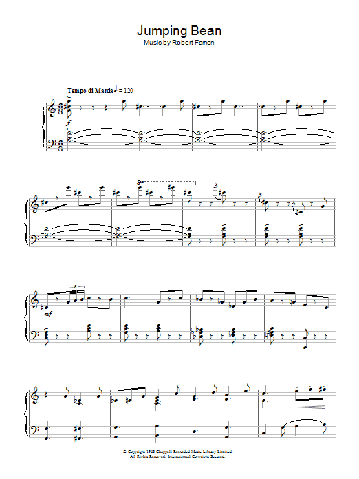 Learn to play Robert Farnon Jumping Bean sheet music for Piano Solo in minutes. Price: 7.8900$ Robert Farnon Jumping Bean sheet music notes and chords arranged for Piano Solo