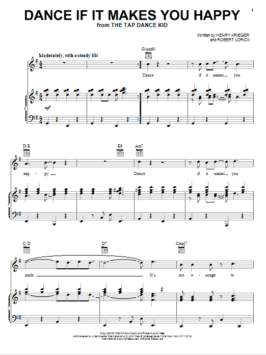 Learn to play Robert Lorick Dance If It Makes You Happy sheet music for Piano, Vocal & Guitar Chords (Right-Hand Melody) in minutes. Price: 7.8900$ Robert Lorick Dance If It Makes You Happy sheet music notes and chords arranged for Piano, Vocal & Guitar Chords (Right-Hand Melody)