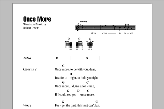 Robert Owens Once More sheet music notes and chords. Download Printable PDF.