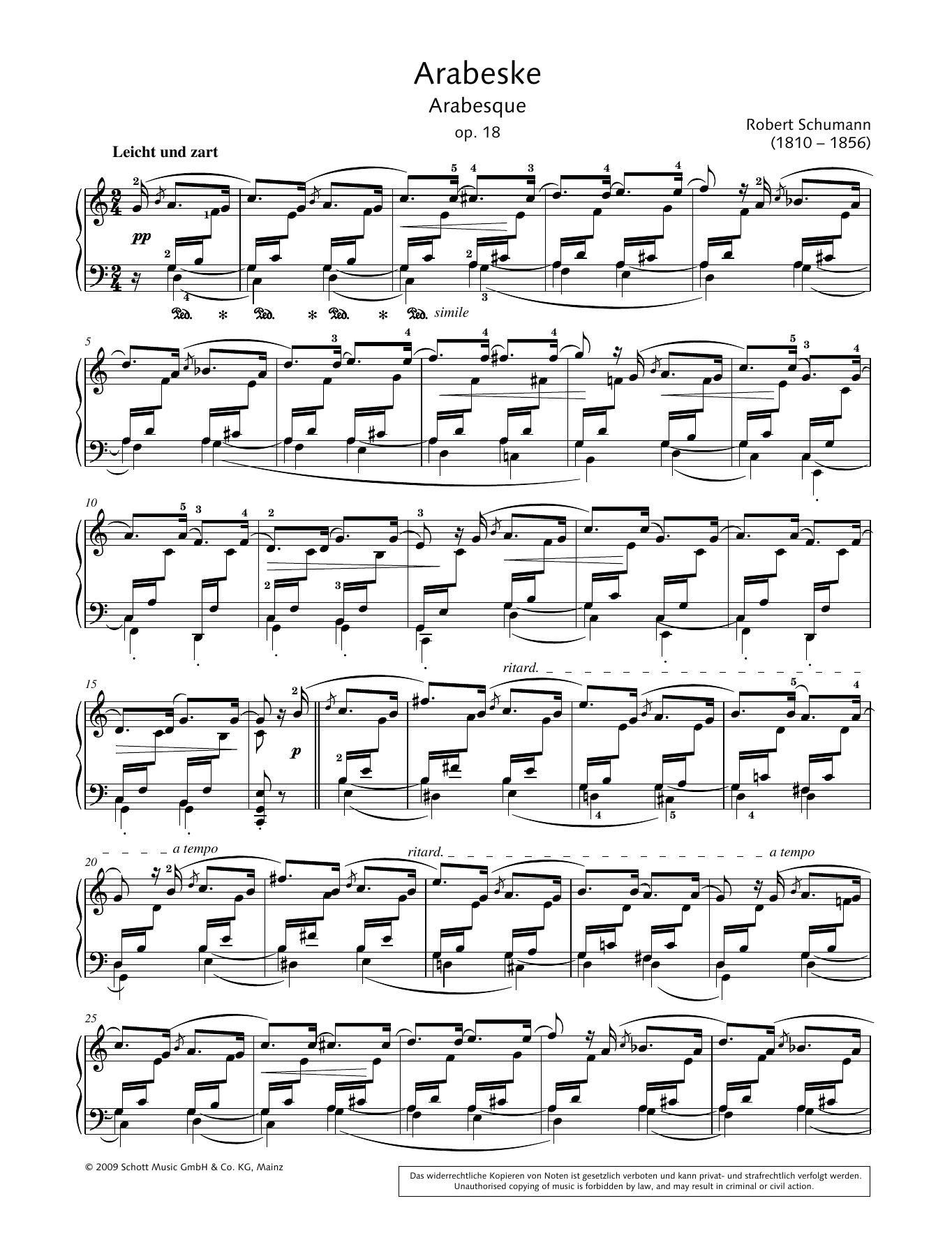 Learn to play Robert Schumann Arabesque sheet music for Piano Solo in minutes. Price: 6.9900$ Robert Schumann Arabesque sheet music notes and chords arranged for Piano Solo