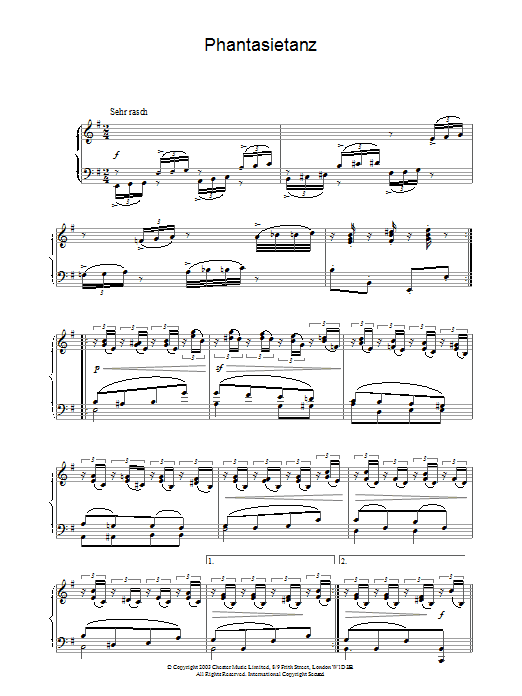 Robert Schumann Phantasietanz sheet music notes and chords. Download Printable PDF.