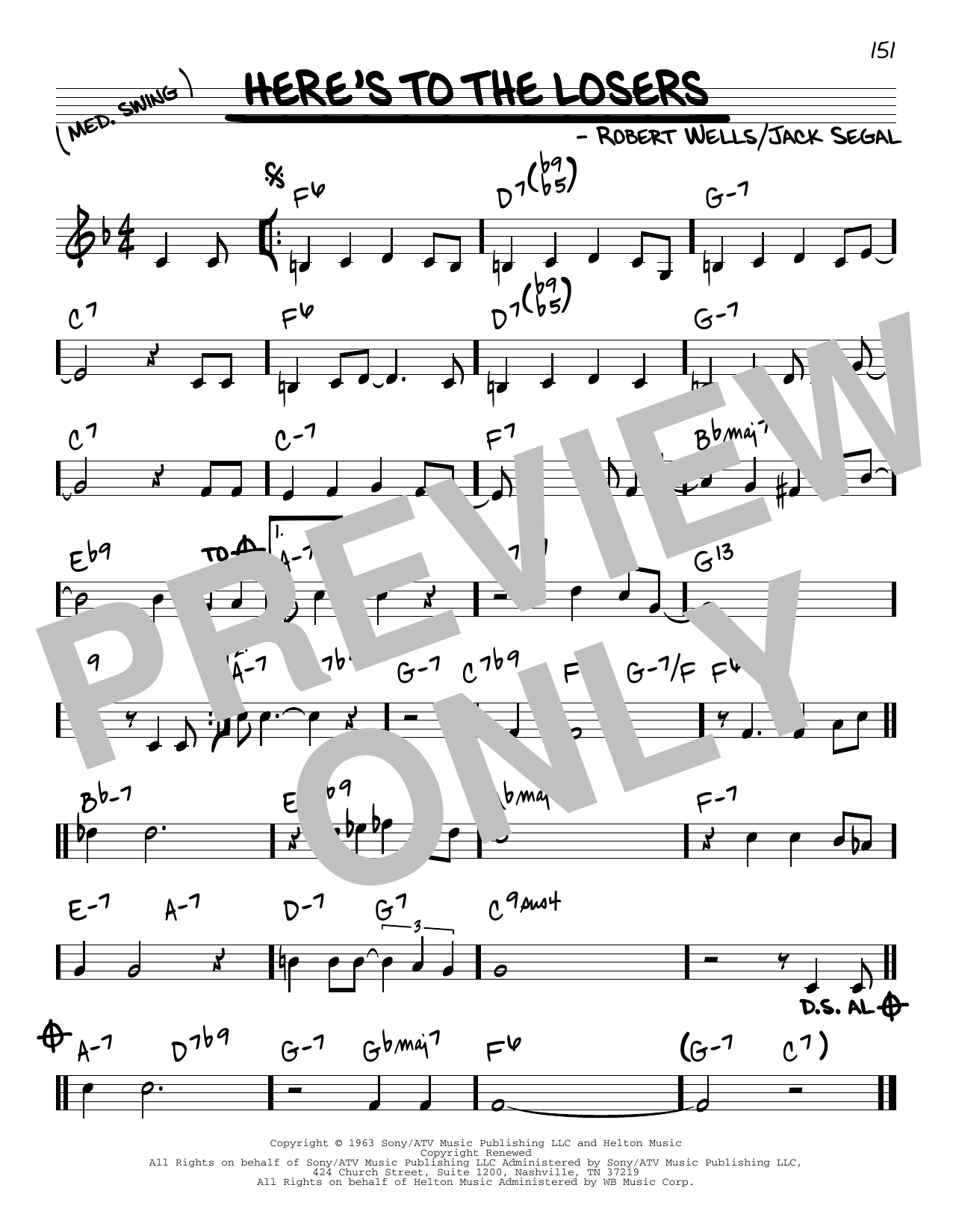 Learn to play Robert Wells Here's To The Losers sheet music for Real Book – Melody & Chords in minutes. Price: 5.9900$ Robert Wells Here's To The Losers sheet music notes and chords arranged for Real Book – Melody & Chords