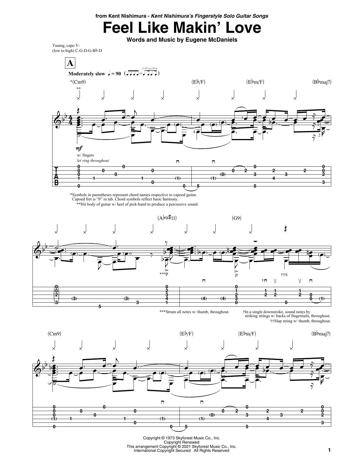 Roberta Flack Feel Like Makin' Love (arr. Kent Nishimura) sheet music notes and chords. Download Printable PDF.