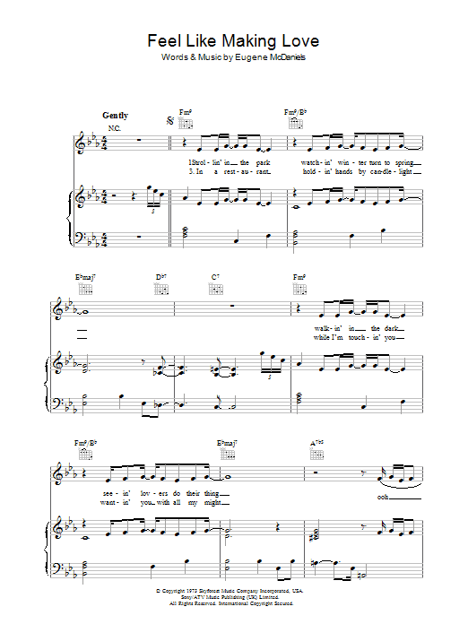 D'Angelo Feel Like Making Love sheet music notes and chords arranged for Piano, Vocal & Guitar Chords