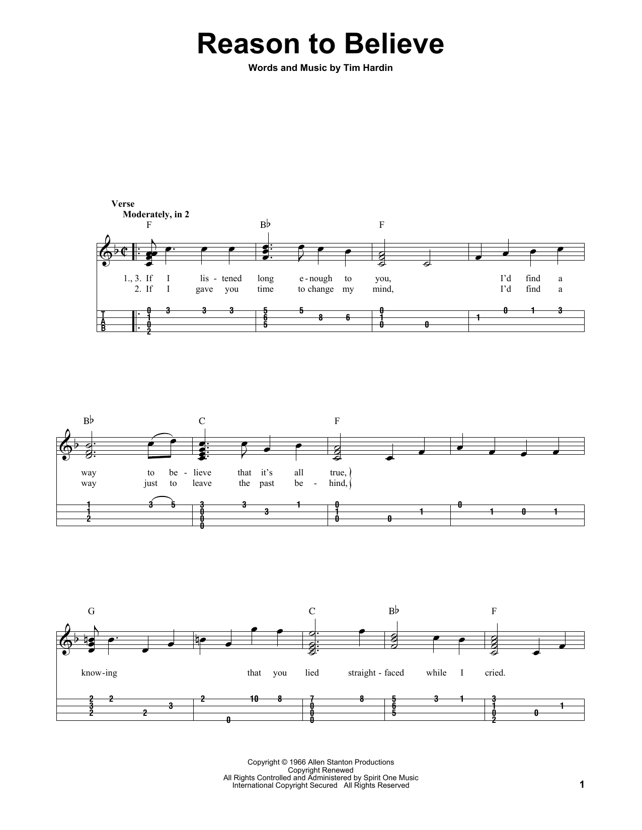 Rod Stewart Reason To Believe sheet music notes and chords. Download Printable PDF.