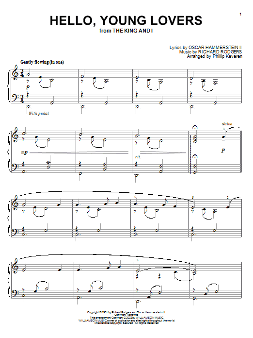 Rodgers & Hammerstein Hello, Young Lovers sheet music notes and chords arranged for Piano Solo
