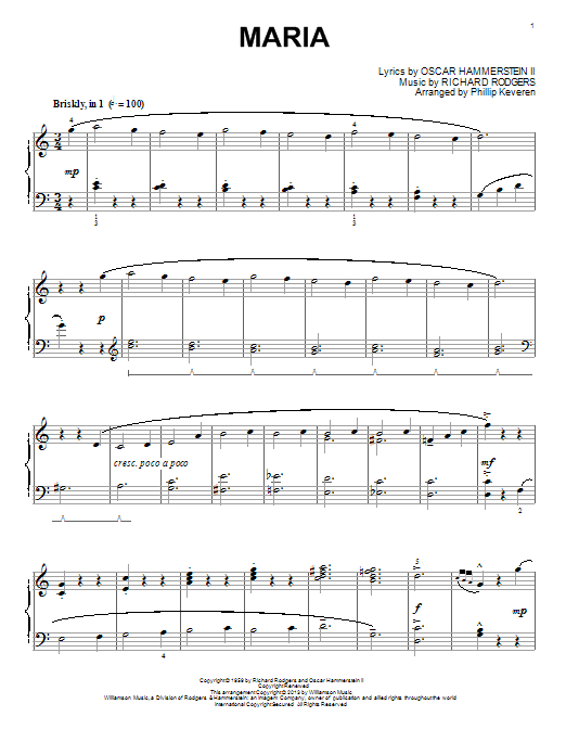 Learn to play Phillip Keveren Maria sheet music for Piano Solo in minutes. Price: 7.8900$ Phillip Keveren Maria sheet music notes and chords arranged for Piano Solo