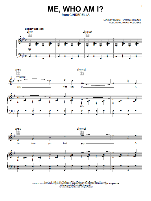 Rodgers & Hammerstein Me, Who Am I? sheet music notes and chords. Download Printable PDF.