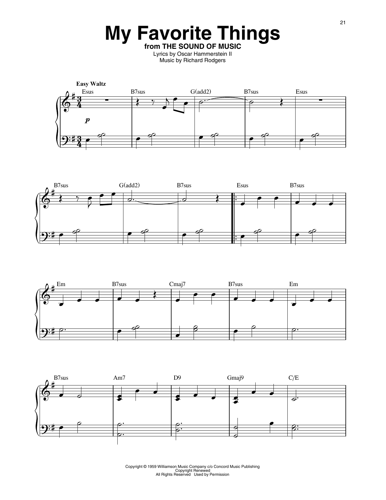 Rodgers & Hammerstein My Favorite Things (arr. Maeve Gilchrist) sheet music notes and chords. Download Printable PDF.