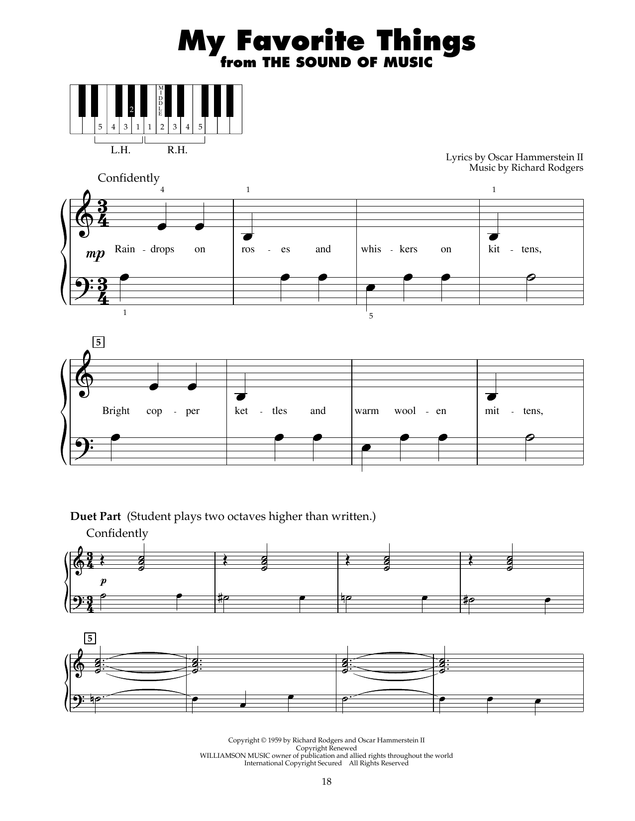 Rodgers & Hammerstein My Favorite Things (from The Sound Of Silence) sheet music notes and chords. Download Printable PDF.