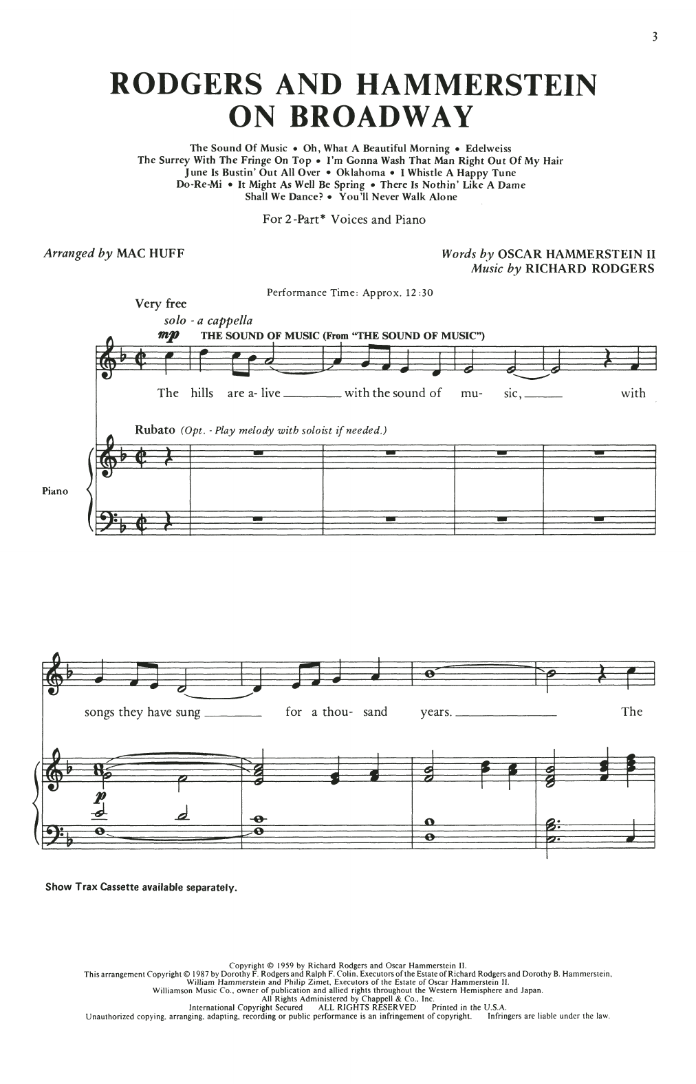 Rodgers & Hammerstein Rodgers and Hammerstein On Broadway (Medley) (arr. Mac Huff) sheet music notes and chords arranged for SATB Choir