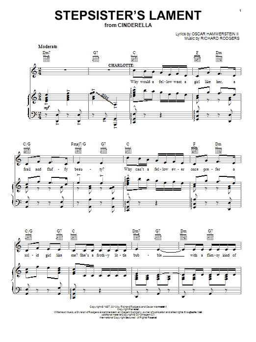 Rodgers & Hammerstein Stepsisters' Lament sheet music notes and chords. Download Printable PDF.