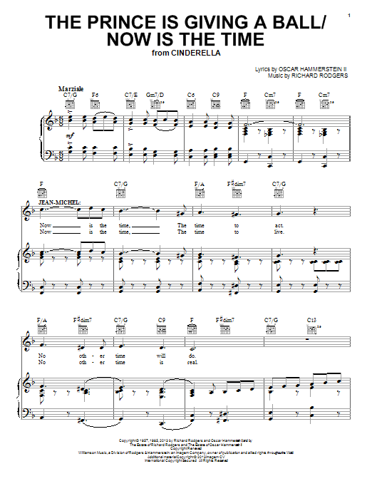 Learn to play Rodgers & Hammerstein The Prince Is Giving A Ball sheet music for Piano, Vocal & Guitar Chords (Right-Hand Melody) in minutes. Price: 7.8900$ Rodgers & Hammerstein The Prince Is Giving A Ball sheet music notes and chords arranged for Piano, Vocal & Guitar Chords (Right-Hand Melody)