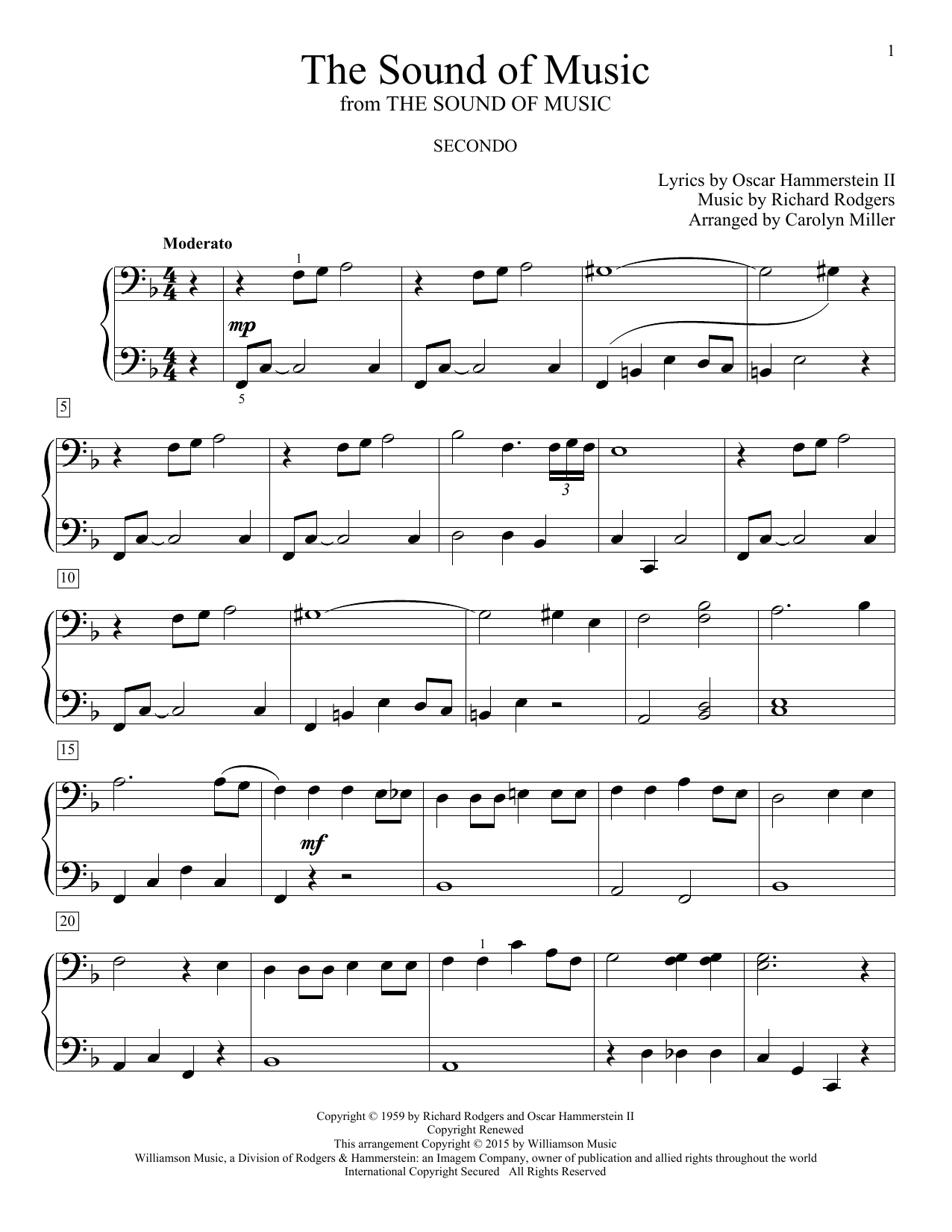 Carolyn Miller The Sound Of Music sheet music notes and chords. Download Printable PDF.