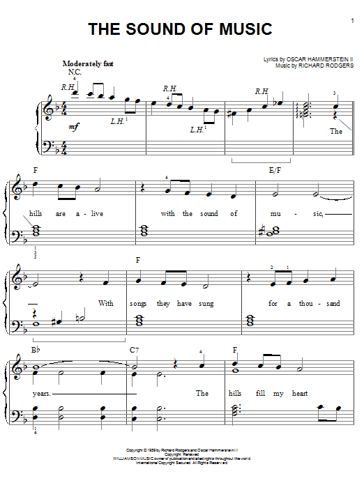 Rodgers & Hammerstein The Sound Of Music sheet music notes and chords. Download Printable PDF.