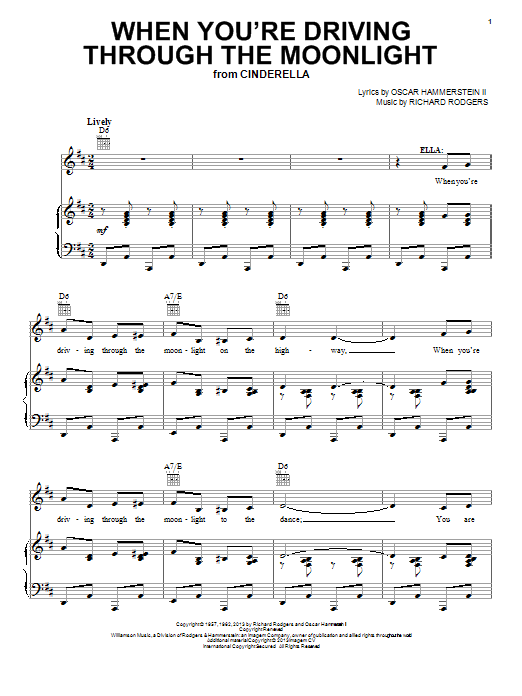 Rodgers & Hammerstein When You're Driving Through The Moonlight sheet music notes and chords. Download Printable PDF.