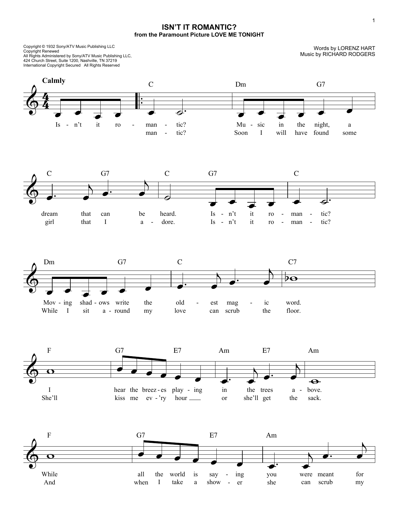 Rodgers & Hart Isn't It Romantic? (arr. Scott Houston) sheet music notes and chords. Download Printable PDF.