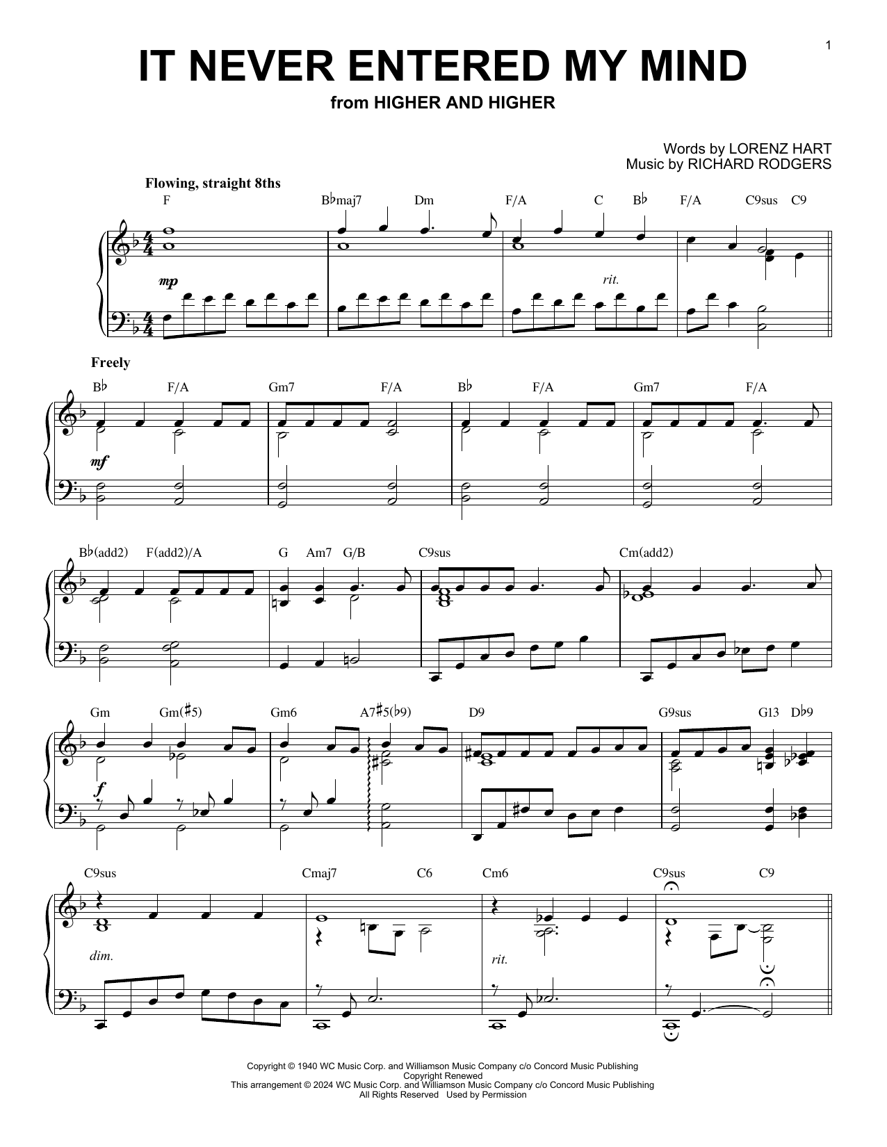 Learn to play Rodgers & Hart It Never Entered My Mind (arr. Brent Edstrom) sheet music for Piano Solo in minutes. Price: 7.8900$ Rodgers & Hart It Never Entered My Mind (arr. Brent Edstrom) sheet music notes and chords arranged for Piano Solo