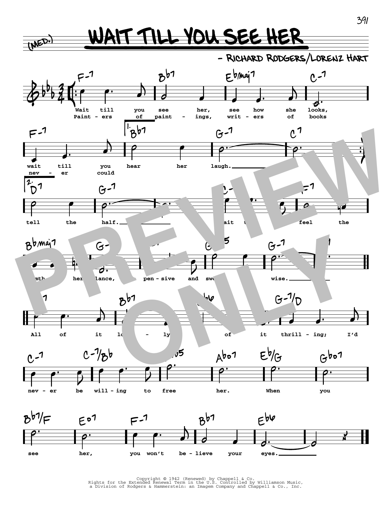 Learn to play Rodgers & Hart Wait Till You See Her (High Voice) sheet music for Real Book – Melody, Lyrics & Chords in minutes. Price: 5.9900$ Rodgers & Hart Wait Till You See Her (High Voice) sheet music notes and chords arranged for Real Book – Melody, Lyrics & Chords