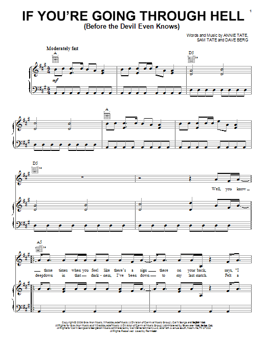 Learn to play Rodney Atkins If You're Going Through Hell (Before The Devil Even Knows) sheet music for Real Book – Melody, Lyrics & Chords in minutes. Price: 5.9900$ Rodney Atkins If You're Going Through Hell (Before The Devil Even Knows) sheet music notes and chords arranged for Real Book – Melody, Lyrics & Chords