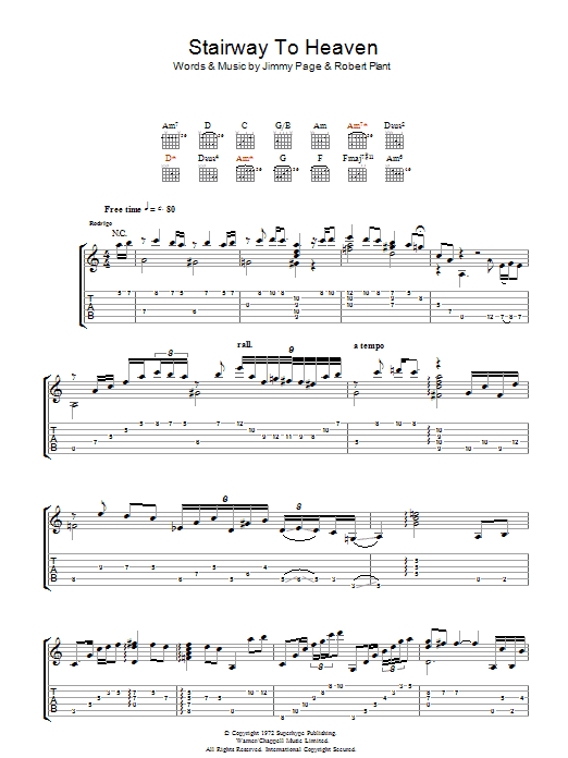 Rodrigo y Gabriela Stairway To Heaven sheet music notes and chords. Download Printable PDF.