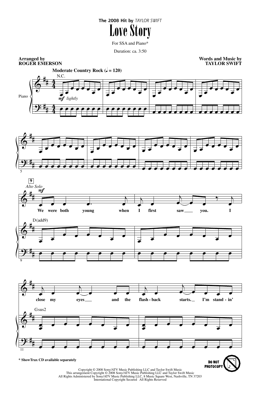 Roger Emerson Love Story sheet music notes and chords. Download Printable PDF.