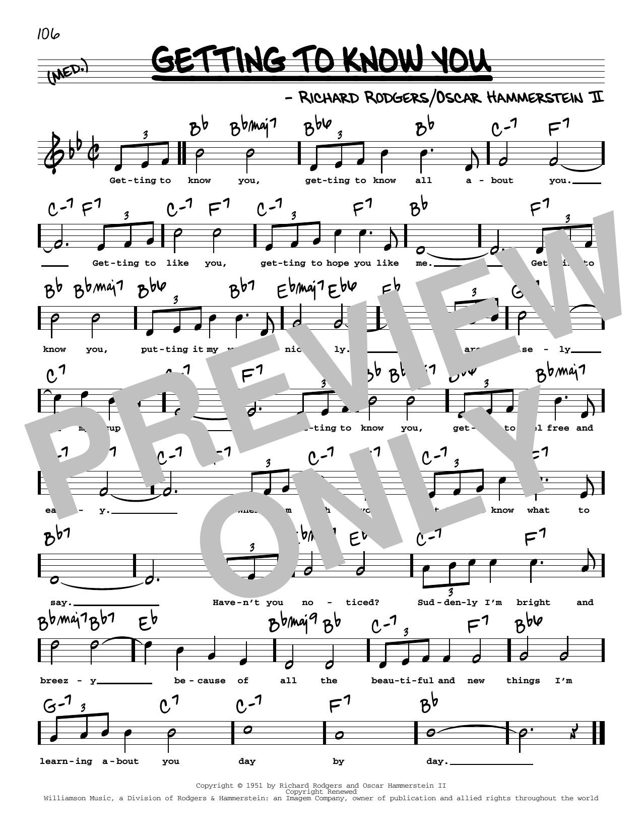 Learn to play Rogers & Hammerstein Getting To Know You (High Voice) sheet music for Real Book – Melody, Lyrics & Chords in minutes. Price: 5.9900$ Rogers & Hammerstein Getting To Know You (High Voice) sheet music notes and chords arranged for Real Book – Melody, Lyrics & Chords