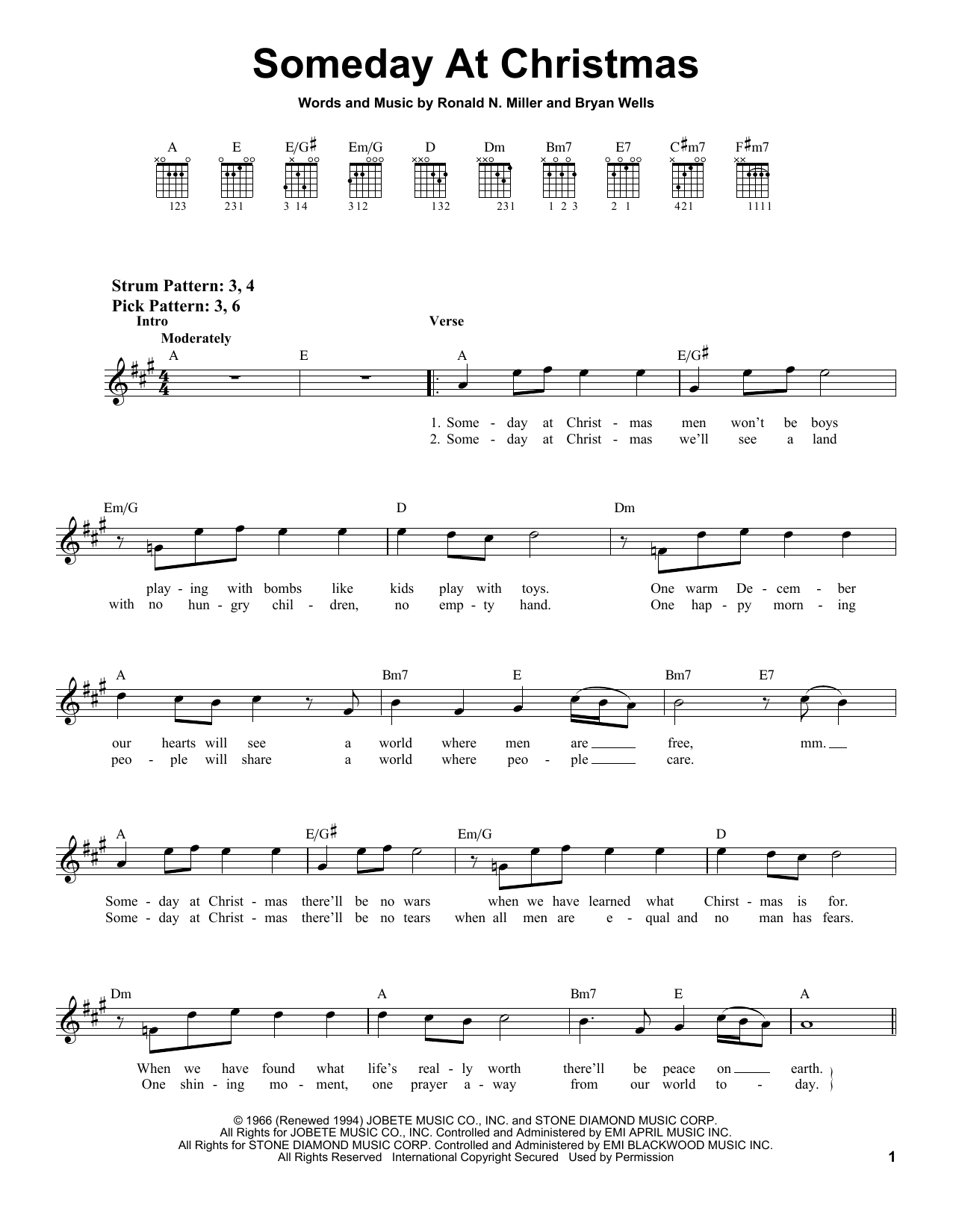 Ronald N. Miller Someday At Christmas sheet music notes and chords. Download Printable PDF.